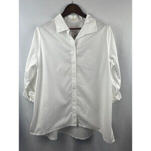 Women’s Chico’s 2XL White Button Down Shirt